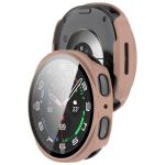 Carcasa cu protectie ecran din sticla securizata BizonMobile compatibila cu Samsung Galaxy Watch 8 40mm, Roz 5 - lerato.ro