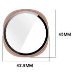 Carcasa cu protectie ecran din sticla securizata BizonMobile compatibila cu Samsung Galaxy Watch 8 40mm, Roz 3 - lerato.ro