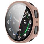Carcasa cu protectie ecran din sticla securizata BizonMobile compatibila cu Samsung Galaxy Watch 8 40mm, Roz 6 - lerato.ro