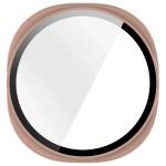 Carcasa cu protectie ecran din sticla securizata BizonMobile compatibila cu Samsung Galaxy Watch 8 40mm, Roz 9 - lerato.ro
