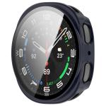 Carcasa cu protectie ecran din sticla securizata BizonMobile compatibila cu Samsung Galaxy Watch 8 44mm, Albastru 6 - lerato.ro