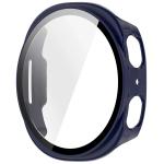 Carcasa cu protectie ecran din sticla securizata BizonMobile compatibila cu Samsung Galaxy Watch 8 40mm, Albastru 4 - lerato.ro