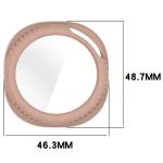 Carcasa cu protectie ecran din sticla securizata BizonMobile compatibila cu Samsung Galaxy Watch 8 Classic 46mm, Roz 3 - lerato.ro