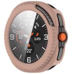 Carcasa cu protectie ecran din sticla securizata BizonMobile compatibila cu Samsung Galaxy Watch 8 Classic 46mm, Roz 6 - lerato.ro