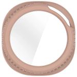Carcasa cu protectie ecran din sticla securizata BizonMobile compatibila cu Samsung Galaxy Watch 8 Classic 46mm, Roz 9 - lerato.ro