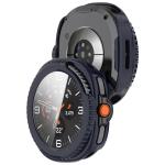 Carcasa cu protectie ecran din sticla securizata BizonMobile compatibila cu Samsung Galaxy Watch 8 Classic 46mm, Albastru 5 - lerato.ro