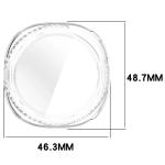 Carcasa cu protectie ecran din sticla securizata BizonMobile compatibila cu Samsung Galaxy Watch 8 Classic 46mm, Transparent 4 - lerato.ro