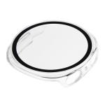 Carcasa cu protectie ecran din sticla securizata BizonMobile compatibila cu Samsung Galaxy Watch 8 40mm, Transparent 7 - lerato.ro