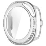 Carcasa cu protectie ecran din sticla securizata BizonMobile compatibila cu Samsung Galaxy Watch 8 Classic 46mm, Satin Silver 4 - lerato.ro