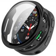 Carcasa cu protectie ecran din sticla securizata BizonMobile compatibila cu Samsung Galaxy Watch 8 40mm, Negru