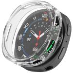 Carcasa cu protectie ecran din sticla securizata BizonMobile Felipe compatibila cu Samsung Galaxy Watch 8 44mm, Transparent 2 - lerato.ro