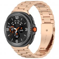 Accesorii Smartwatch, Curea din otel inoxidabil Bizon Strap Watch Aura compatibila cu Samsung Galaxy Watch 8 40 / 44 / 46mm, Rose Gold, lerato.ro