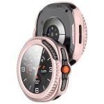 Carcasa cu protectie ecran din sticla securizata BizonMobile compatibila cu Samsung Galaxy Watch 8 Classic 46mm, Satin Pink 5 - lerato.ro