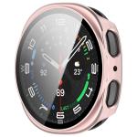 Carcasa cu protectie ecran din sticla securizata BizonMobile compatibila cu Samsung Galaxy Watch 8 40mm, Satin Pink 6 - lerato.ro