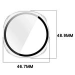 Carcasa cu protectie ecran din sticla securizata BizonMobile compatibila cu Samsung Galaxy Watch 8 44mm, Transparent 3 - lerato.ro