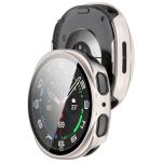 Carcasa cu protectie ecran din sticla securizata BizonMobile compatibila cu Samsung Galaxy Watch 8 40mm, Champagne 5 - lerato.ro