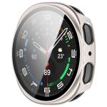 Carcasa cu protectie ecran din sticla securizata BizonMobile compatibila cu Samsung Galaxy Watch 8 40mm, Champagne 6 - lerato.ro