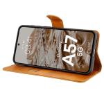 Husa flip cover Bizon Pocket compatibila cu Samsung Galaxy A57 5G, Maro 6 - lerato.ro