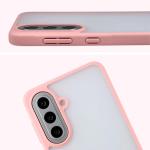 Carcasa Bizon Angelo compatibila cu Samsung Galaxy A57 5G, Transparent / Roz 4 - lerato.ro