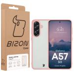 Carcasa Bizon Angelo compatibila cu Samsung Galaxy A57 5G, Transparent / Roz 7 - lerato.ro