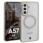 Carcasa Bizon MatteO cu MagSafe compatibila cu Samsung Galaxy A57 5G, Bej 3 - lerato.ro