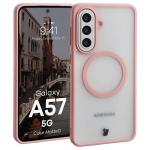 Carcasa Bizon MatteO cu MagSafe compatibila cu Samsung Galaxy A57 5G, Roz 3 - lerato.ro