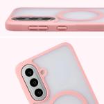 Carcasa Bizon MatteO cu MagSafe compatibila cu Samsung Galaxy A57 5G, Roz 5 - lerato.ro