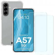 Huse si carcase Samsung , Kit protectie 2 in 1 BizonMobile Clear Pack, Carcasa Bizon Salpa si Folie sticla securizata Bizon Glass Clear 2, compatibil cu Samsung Galaxy A57 5G, Transparent, lerato.ro