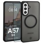 Kit protectie 2 in 1 BizonMobile, Carcasa Bizon MatteO si Folie sticla securizata Bizon Glass Edge, compatibil cu Samsung Galaxy A57 5G, Negru 2 - lerato.ro