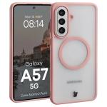 Kit protectie 2 in 1 BizonMobile, Carcasa Bizon MatteO si Folie sticla securizata Bizon Glass Edge, compatibil cu Samsung Galaxy A57 5G, Roz 4 - lerato.ro