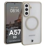 Kit protectie 2 in 1 BizonMobile, Carcasa Bizon MatteO si Folie sticla securizata Bizon Glass Edge, compatibil cu Samsung Galaxy A57 5G, Bej 4 - lerato.ro
