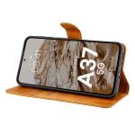 Husa flip cover Bizon Pocket compatibila cu Samsung Galaxy A37 5G, Maro 6 - lerato.ro