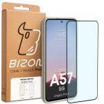 Kit protectie 2 in 1 BizonMobile, Carcasa Bizon Angelo si Folie sticla securizata Bizon Glass Edge, compatibil cu Samsung Galaxy A57 5G, Bej 9 - lerato.ro