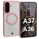 Carcasa Bizon MatteO cu MagSafe compatibila cu Samsung Galaxy A37 5G / A36 5G, Roz 3 - lerato.ro