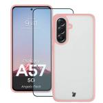 Kit protectie 2 in 1 BizonMobile, Carcasa Bizon Angelo si Folie sticla securizata Bizon Glass Edge, compatibil cu Samsung Galaxy A57 5G, Roz 2 - lerato.ro