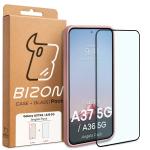 Kit protectie 2 in 1 BizonMobile, Carcasa Bizon Angelo si Folie sticla securizata Bizon Glass Edge, compatibil cu Samsung Galaxy A37 5G / A36 5G, Roz 9 - lerato.ro