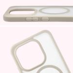 Carcasa Bizon MatteO cu MagSafe compatibila cu Xiaomi 15T, Bej 5 - lerato.ro