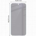 Folie sticla securizata Bizon Glass Mule Shadow Privacy compatibila cu Xiaomi 15T, Negru 3 - lerato.ro