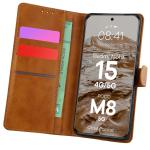 Husa flip cover Bizon Pocket compatibila cu Xiaomi Redmi Note 15 5G / POCO M8 5G, Maro 3 - lerato.ro