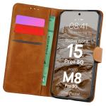 Husa flip cover Bizon Pocket compatibila cu Xiaomi Redmi Note 15 Pro Plus 5G / POCO M8 Pro 5G, Maro 3 - lerato.ro