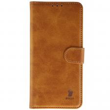 Huse si carcase Xiaomi Redmi Note 15 Pro Plus 5G / Poco M8 Pro, Husa flip cover Bizon Pocket compatibila cu Xiaomi Redmi Note 15 Pro Plus 5G / POCO M8 Pro 5G, Maro, lerato.ro