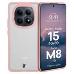 Carcasa Bizon Angelo compatibila cu Xiaomi Redmi Note 15 5G / POCO M8 5G, Transparent / Roz 2 - lerato.ro