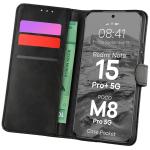 Husa flip cover Bizon Pocket compatibila cu Xiaomi Redmi Note 15 Pro Plus 5G / POCO M8 Pro 5G, Negru 3 - lerato.ro