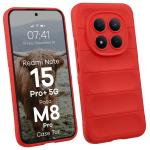Carcasa Bizon Tur compatibila cu Xiaomi Redmi Note 15 Pro Plus 5G / POCO M8 Pro 5G, Rosu 3 - lerato.ro