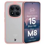 Carcasa Bizon Angelo compatibila cu Xiaomi Redmi Note 15 Pro Plus 5G / POCO M8 Pro 5G, Transparent / Roz 3 - lerato.ro