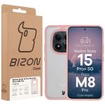 Carcasa Bizon Angelo compatibila cu Xiaomi Redmi Note 15 Pro Plus 5G / POCO M8 Pro 5G, Transparent / Roz 7 - lerato.ro