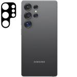 Set de 2 protectii camera foto Bizon Glass Lens compatibila cu Samsung Galaxy S25 Ultra, Negru 2 - lerato.ro