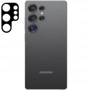 Set de 2 protectii camera foto Bizon Glass Lens compatibila cu Samsung Galaxy S25 Ultra, Negru