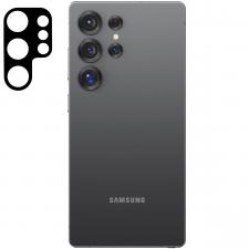 Set de 2 protectii camera foto Bizon Glass Lens compatibila cu Samsung Galaxy S25 Ultra, Negru
