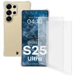 Kit protectie 2 in 1 BizonMobile Clear Pack, Carcasa Bizon Salpa si Folie sticla securizata Bizon Glass Clear 2, compatibil cu Samsung Galaxy S25 Ultra, Transparent 2 - lerato.ro